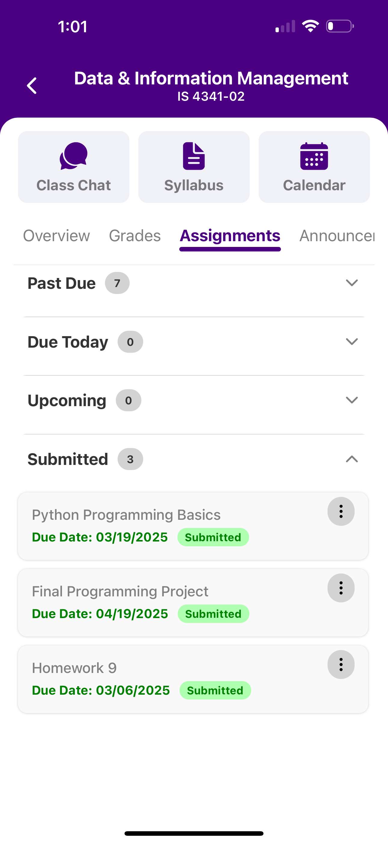 Stay Organized by adding your assignments