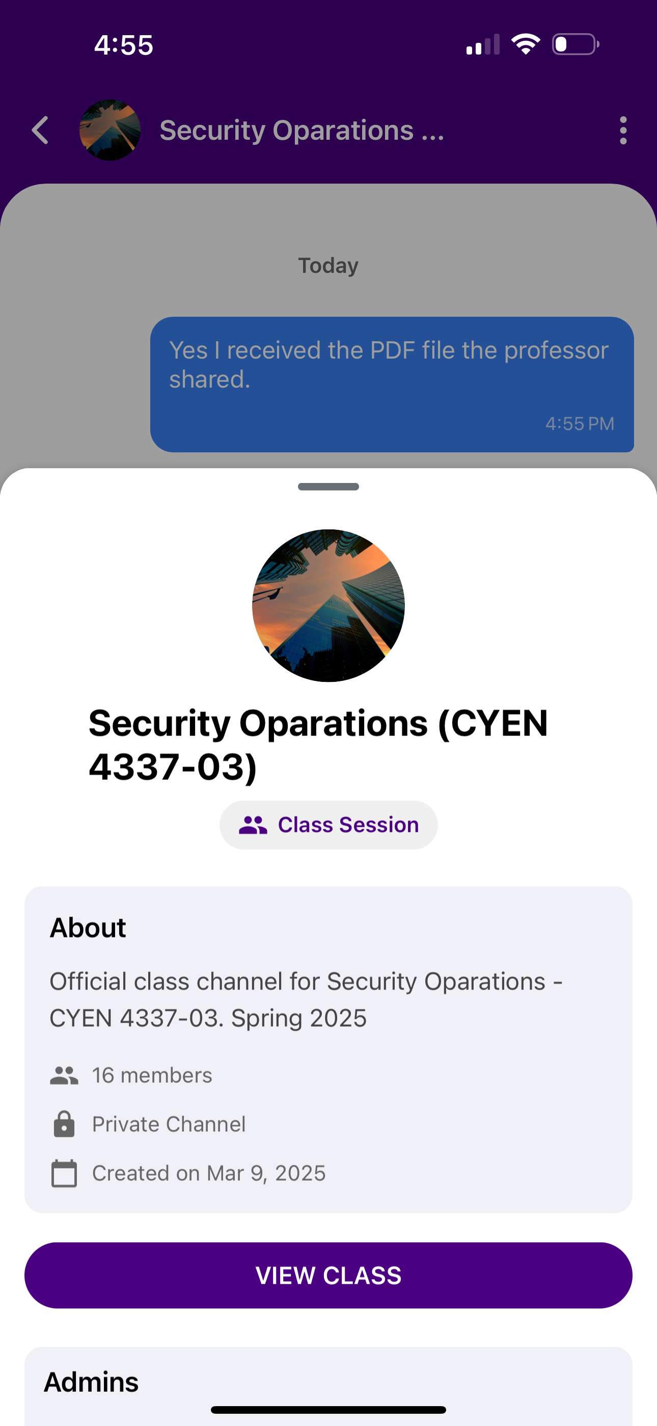 Class Group Channels