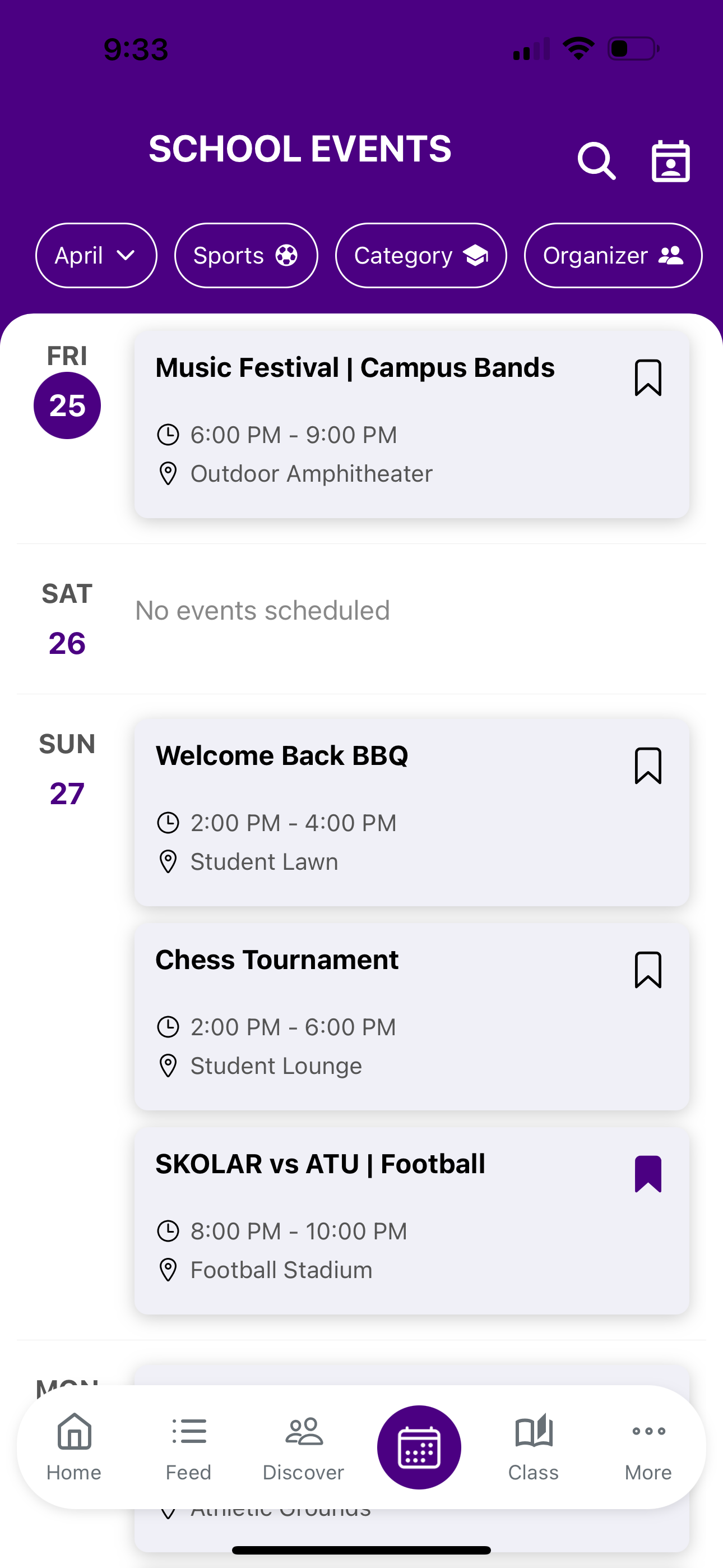 Event Management for Institutions