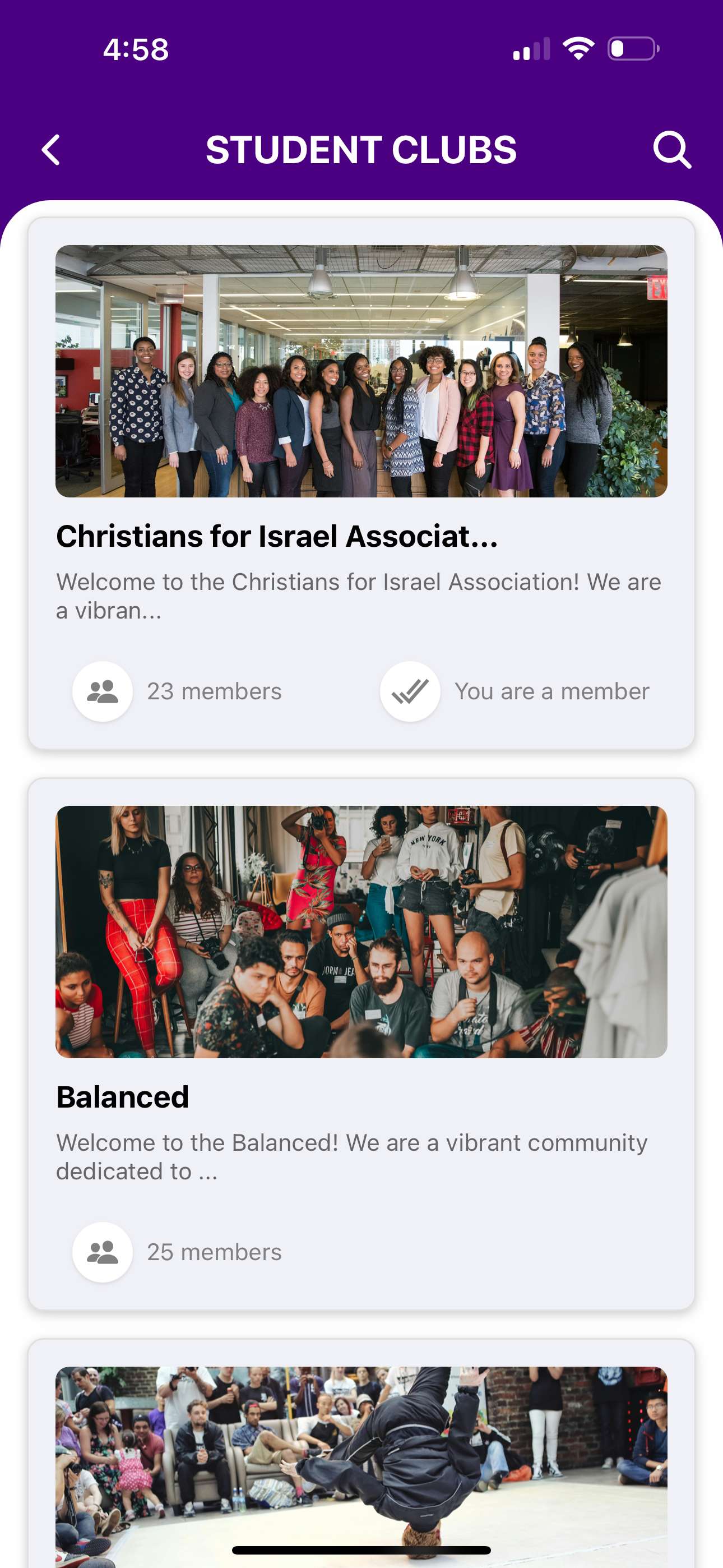 Clubs & Organization Directory